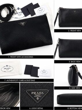 🖤 Authentic Prada Vitello Daino Crossbody
